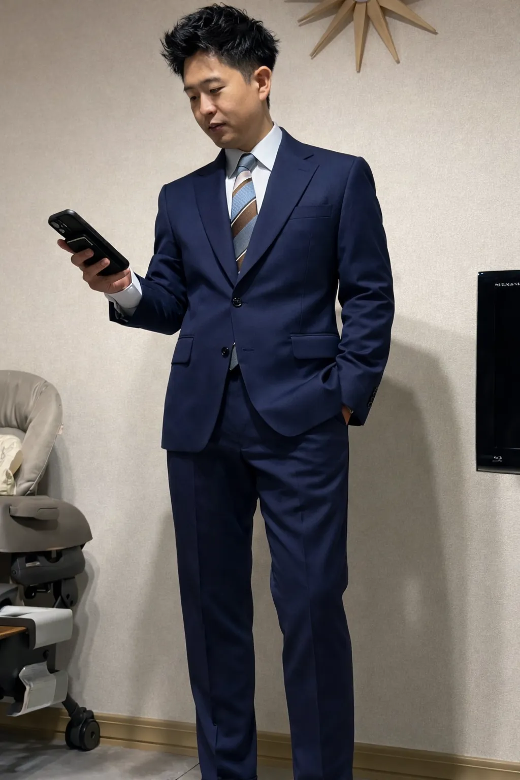 エグゼクティブネイビースーツ