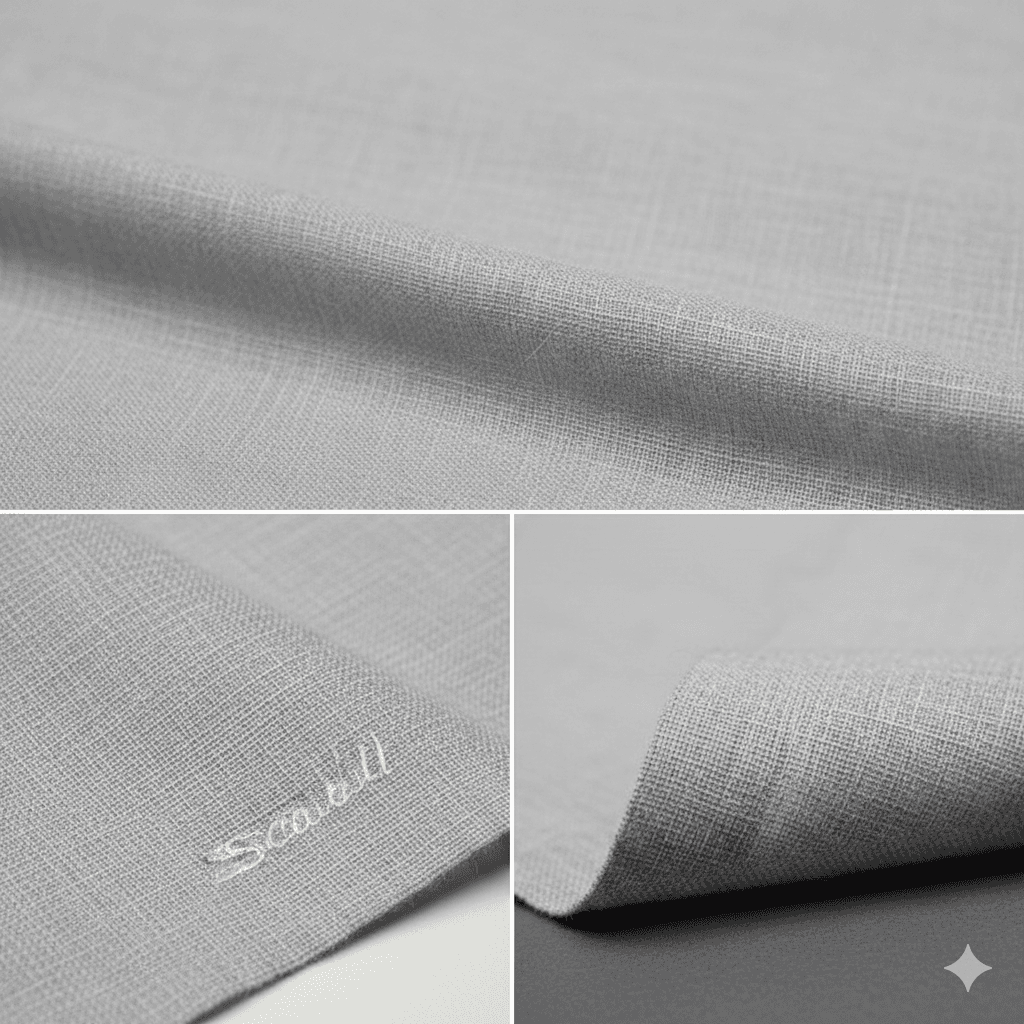 ライトグレー サマーウール - 詳細 1