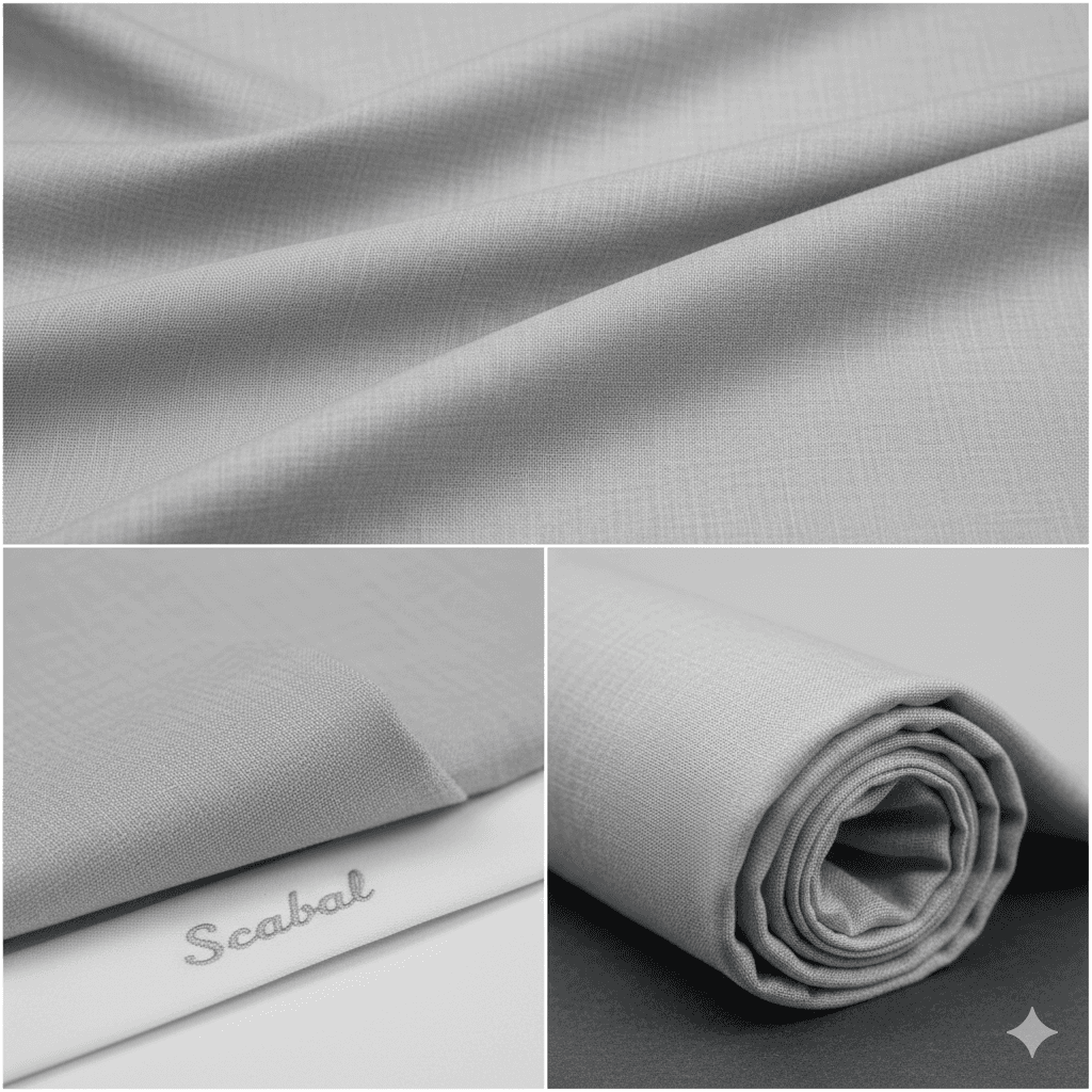 ライトグレー サマーウール - 詳細 2